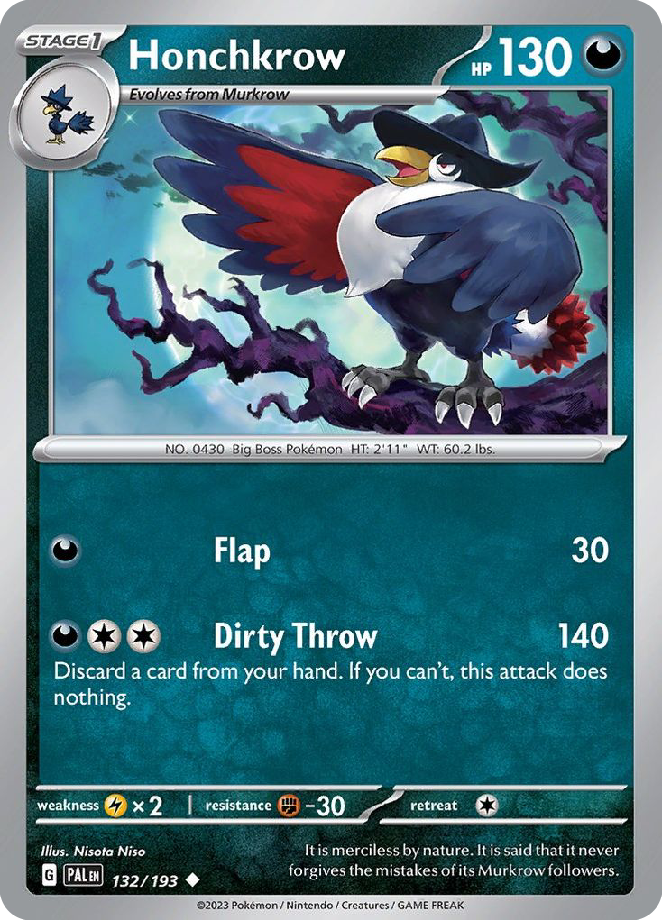 Paldea Evolved Honchkrow #132/193