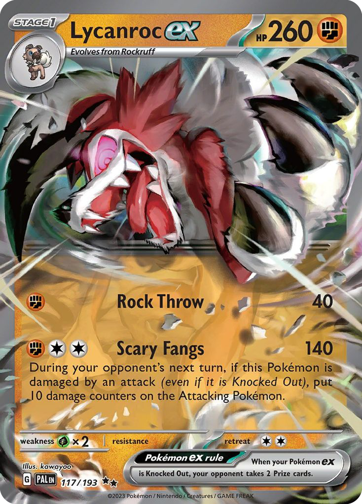 Paldea Evolved Lycanroc EX #117/193