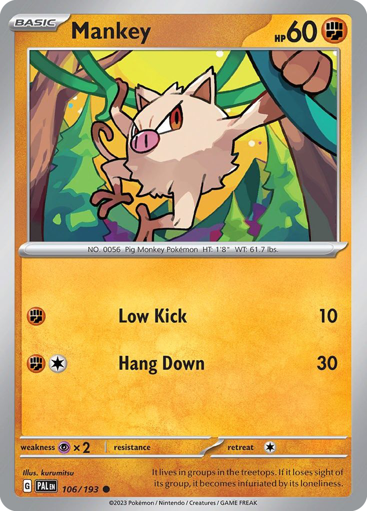 Paldea Evolved Mankey #106/193