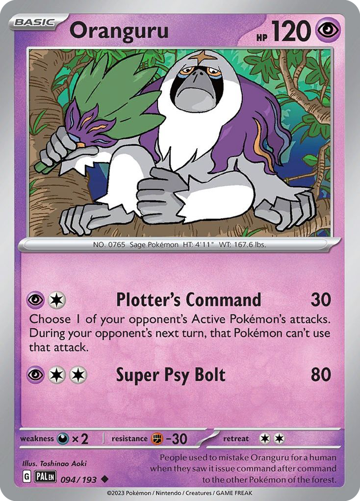 Paldea Evolved Oranguru #94/193