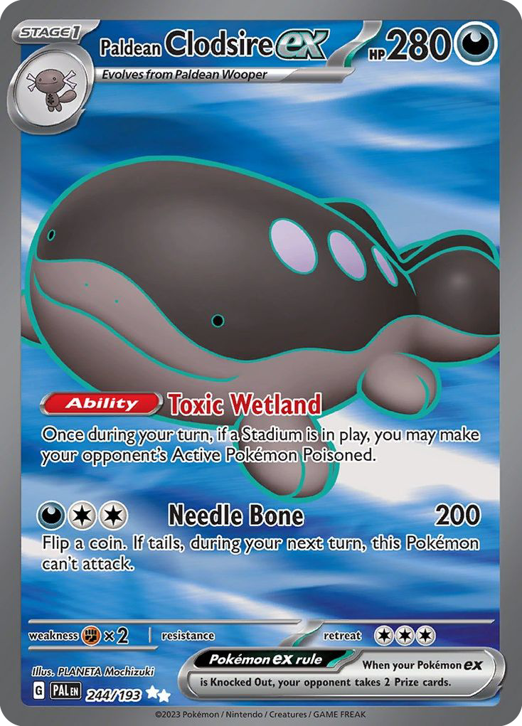Paldea Evolved Paldean Clodsire EX #244/193