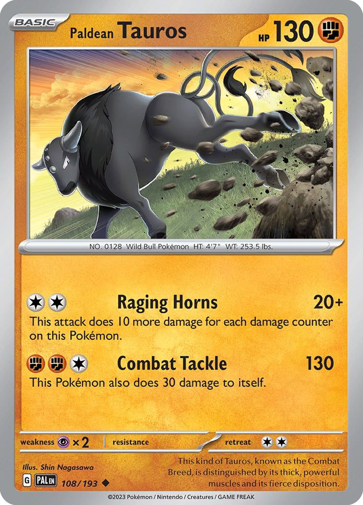 Paldea Evolved Paldean Tauros #108/193