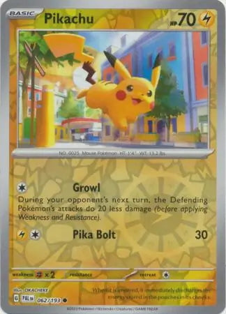 Paldea Evolved Pikachu #62/193 reverse holo