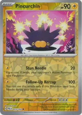 Paldea Evolved Pincurchin #73/193 reverse holo