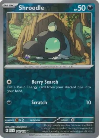 Paldea Evolved Shroodle #144/193 reverse holo