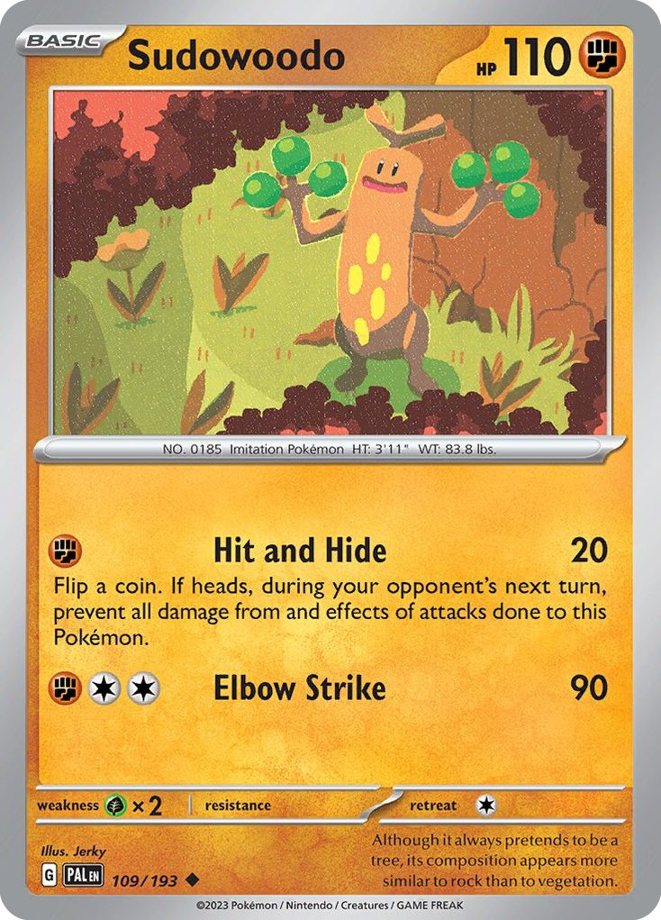 Paldea Evolved Sudowoodo #109/193