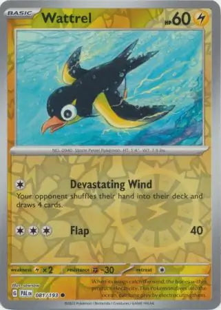 Paldea Evolved Wattrel #81/193 reverse holo
