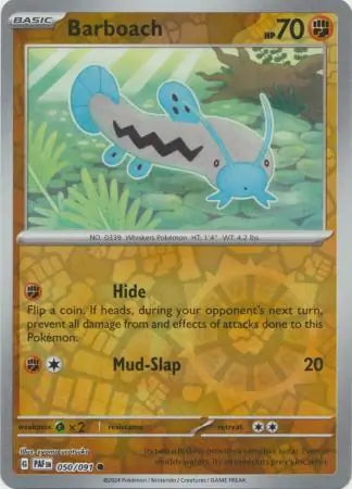 Paldean Fates Barboach #50/91 reverse holo