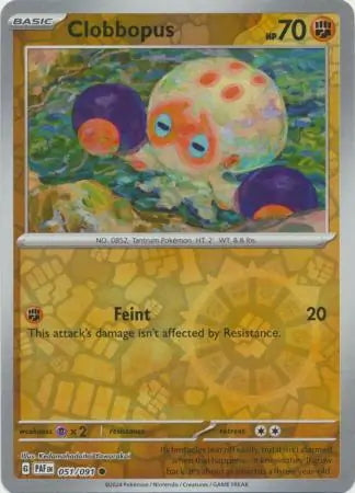 Paldean Fates Clobbopus #51/91 reverse holo