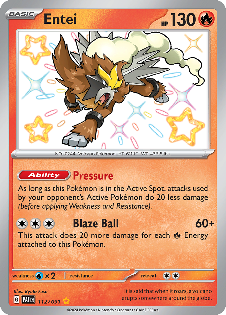 Paldean Fates Entei #112/91