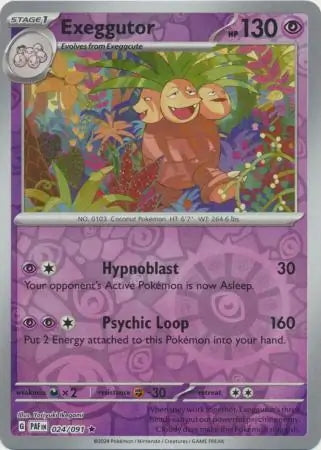 Paldean Fates Exeggutor #24/91 reverse holo