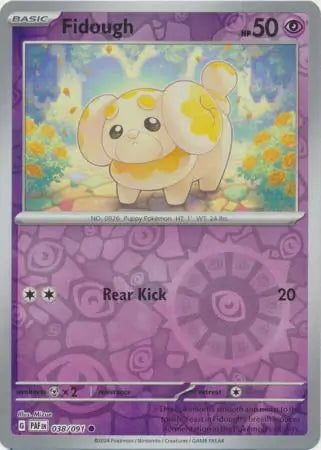 Paldean Fates Fidough #38/91 reverse holo