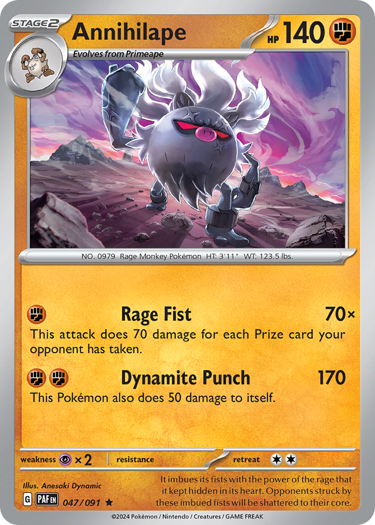 Paldean Fates Holo Annihilape #47/91