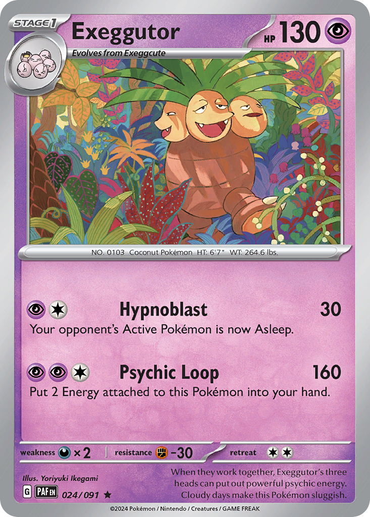Paldean Fates Holo Exeggutor #24/91