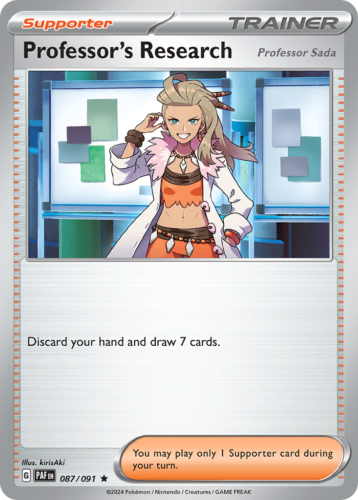 Paldean Fates Holo Professor’s Research [Professor Sada] #87/91