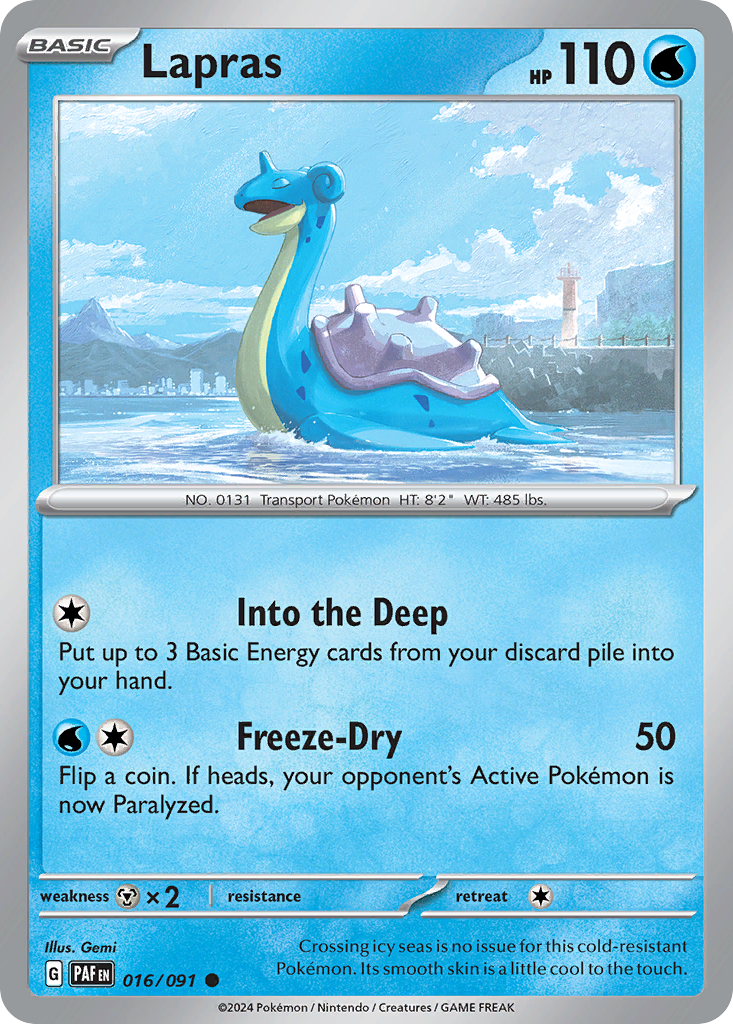 Paldean Fates Lapras #16/91