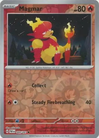 Paldean Fates Magmar #9/91 reverse holo