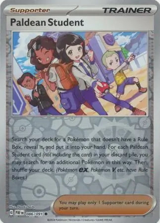 Paldean Fates Paldean Student #86/91 reverse holo