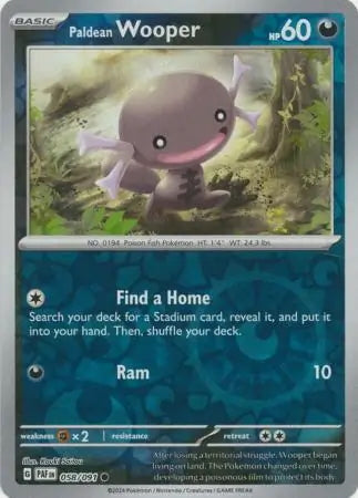 Paldean Fates Paldean Wooper #58/91 reverse holo