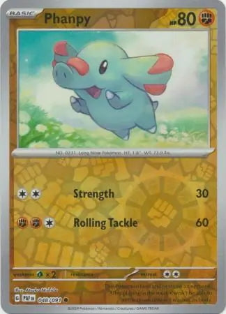 Paldean Fates Phanpy #48/91 reverse holo