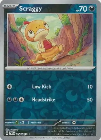 Paldean Fates Scraggy #60/91 reverse holo