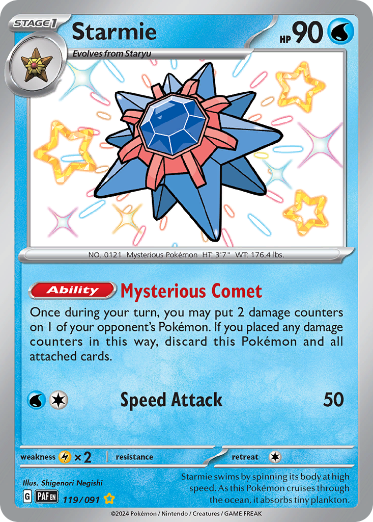 Paldean Fates Starmie #119/91