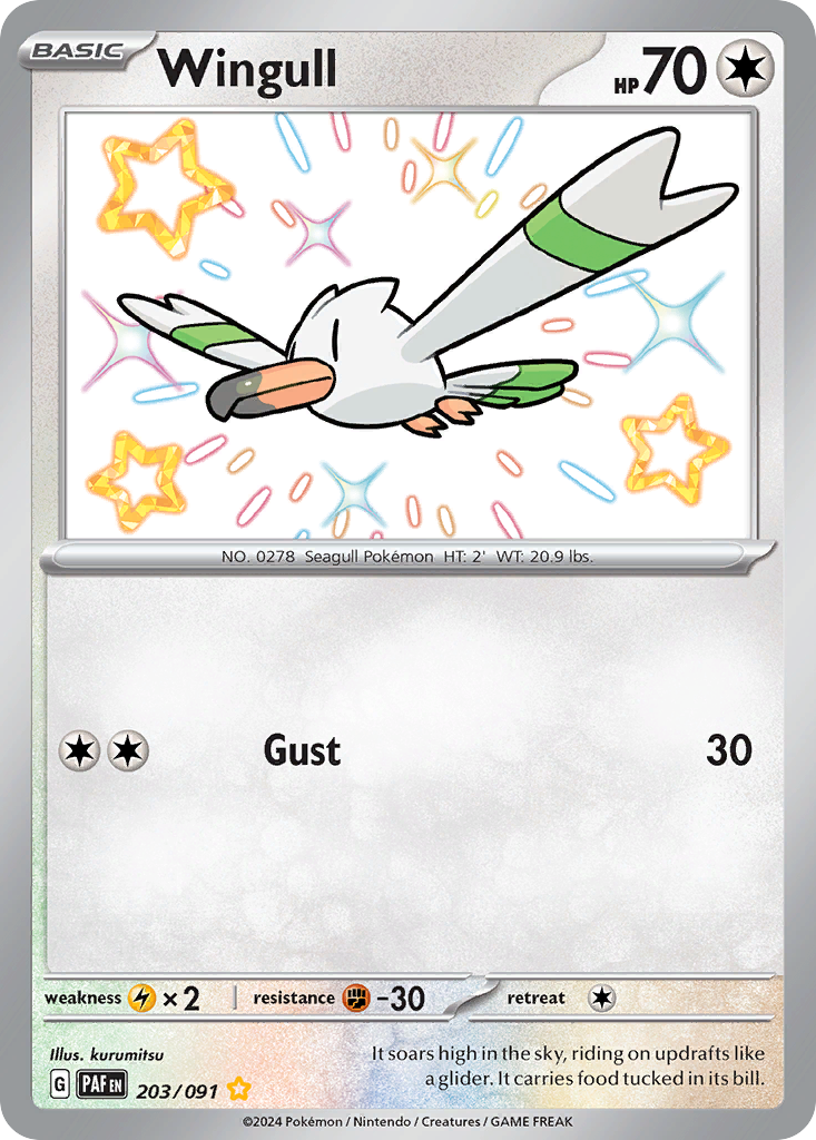 Paldean Fates Wingull #203/91