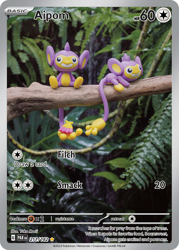 Aipom Illustration Rare 211/182 uit Paradox Rift