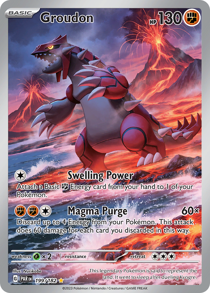 Groudon Illustration Rare 199/182 uit Paradox Rift