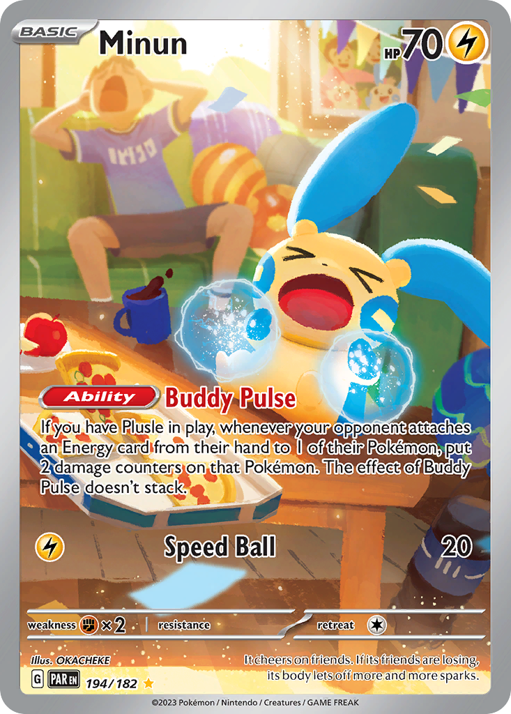 Minun Illustration Rare 194/182 uit Paradox Rift