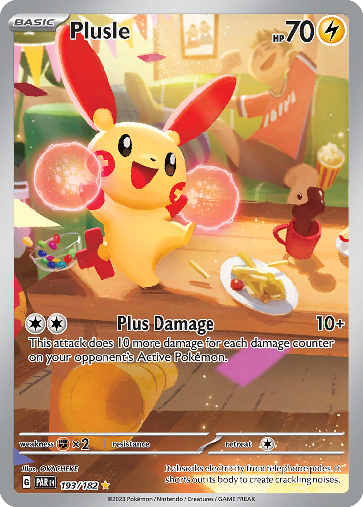 Plusle Illustration Rare 193/182 uit Paradox Rift