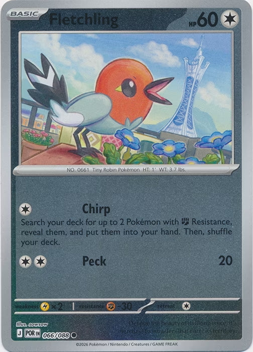 Perfect Order Fletchling #066 reverse holo