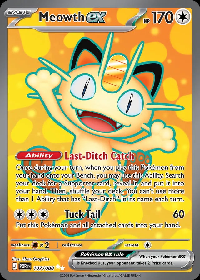 Perfect Order Meowth ex #107