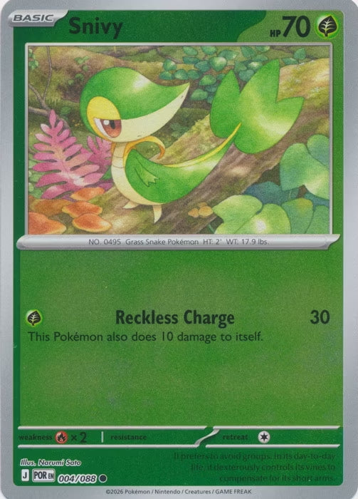 Perfect Order Snivy #004 reverse holo