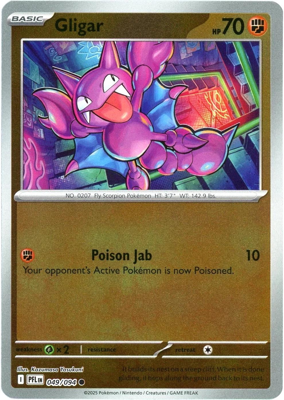Phantasmal Flames Gligar #049/94 Reverse Holo