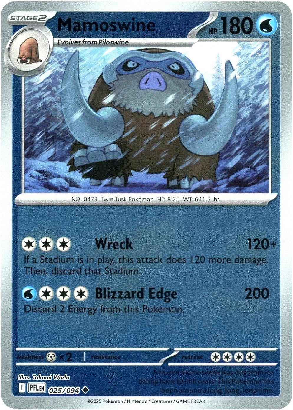 Phantasmal Flames Mamoswine #025/94 Reverse Holo
