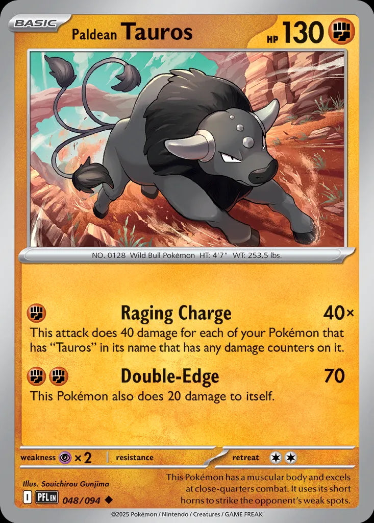 Phantasmal Flames Paldean Tauros #048/94