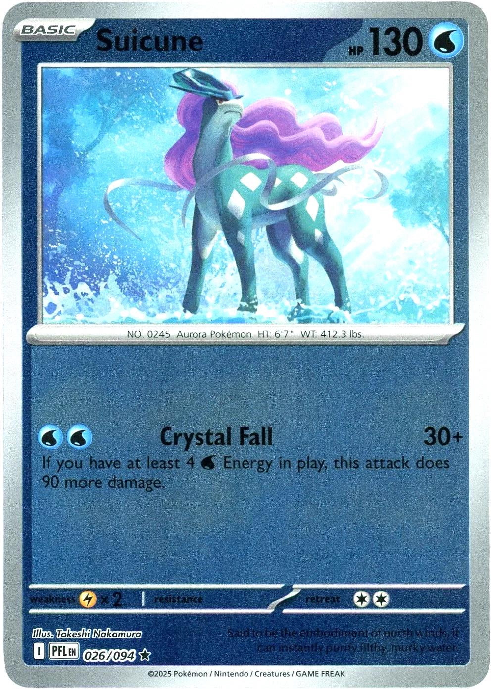 Phantasmal Flames Suicune #026/94 Reverse Holo