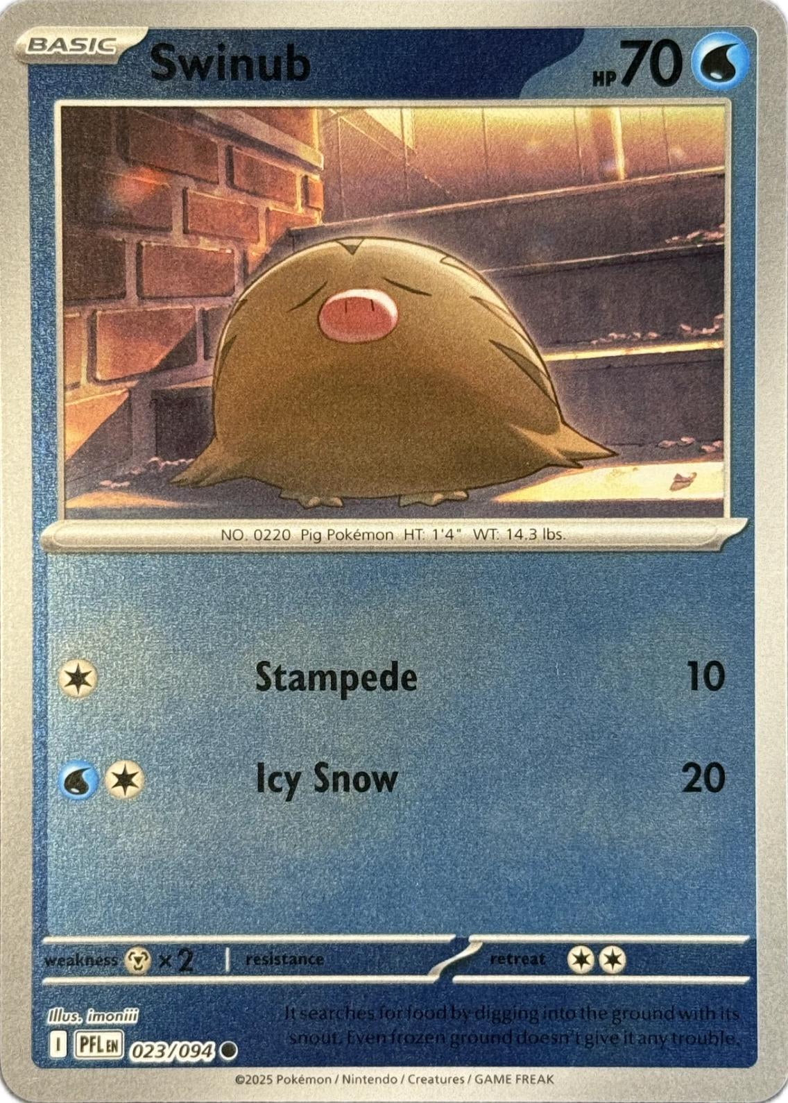 Phantasmal Flames Swinub #023/94 Reverse Holo