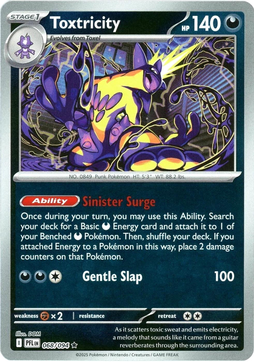 Phantasmal Flames Toxtricity #068/94 Reverse Holo
