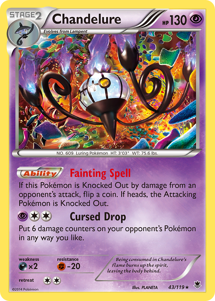 Phantom Forces Holo Chandelure #43/119