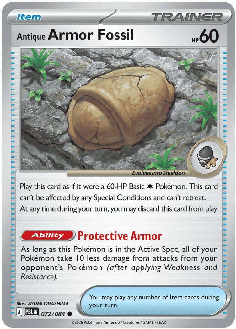 Pitch Black Antique Armor Fossil #072/084