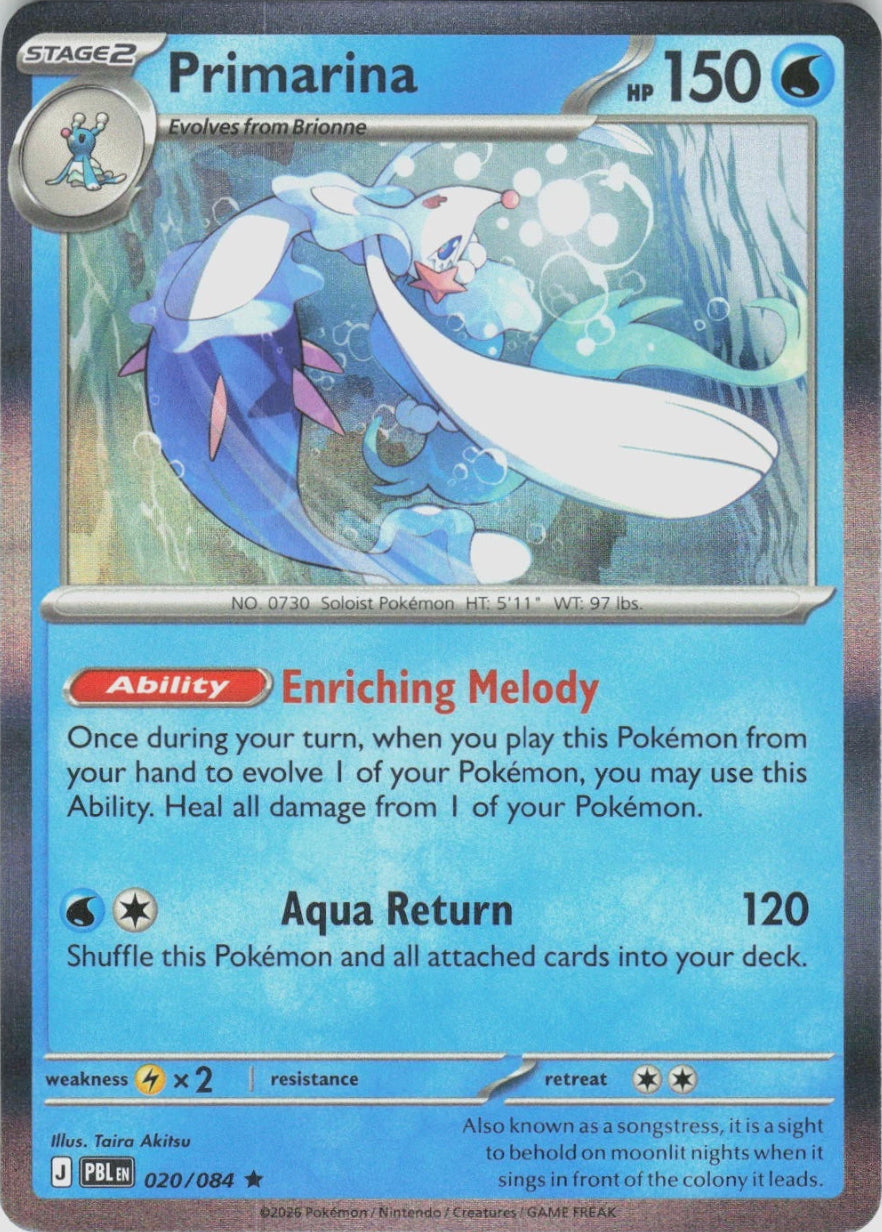Pitch Black Holo Primarina #020/084