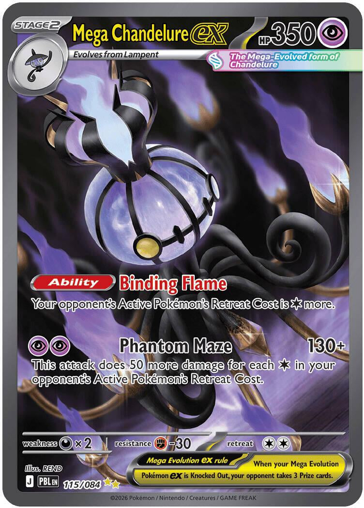 Pitch Black Mega Chandelure ex #115/084