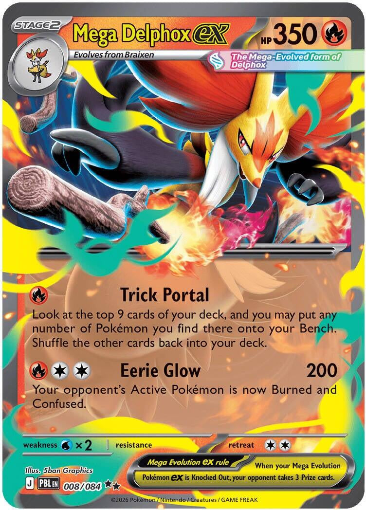 Pitch Black Mega Delphox ex #008/084