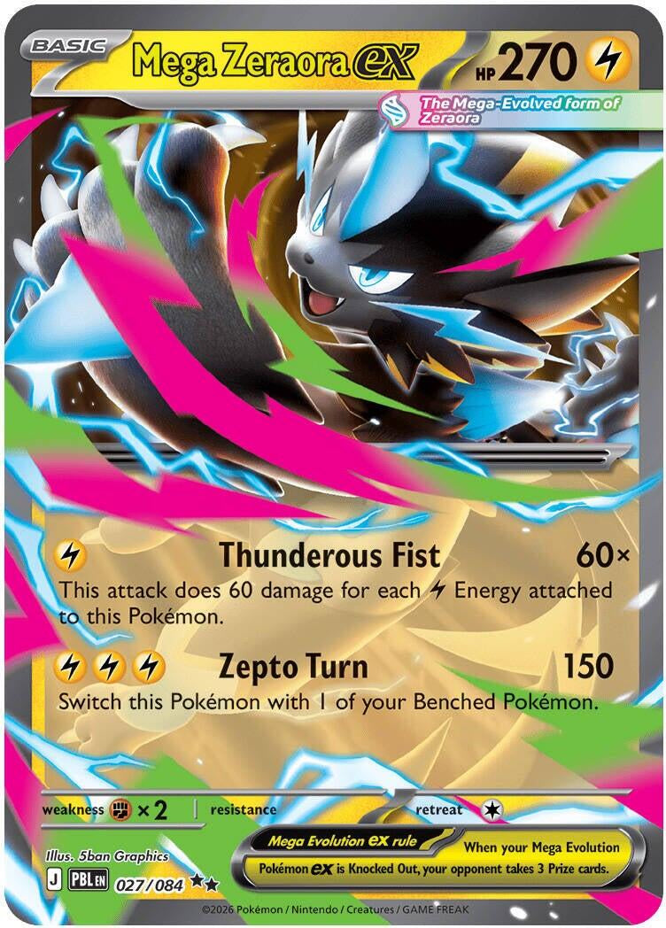 Pitch Black Mega Zeraora ex #027/084