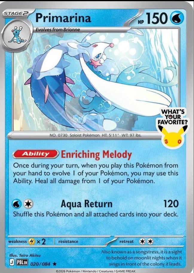 Pitch Black Primarina #020/084 What's your favorite?