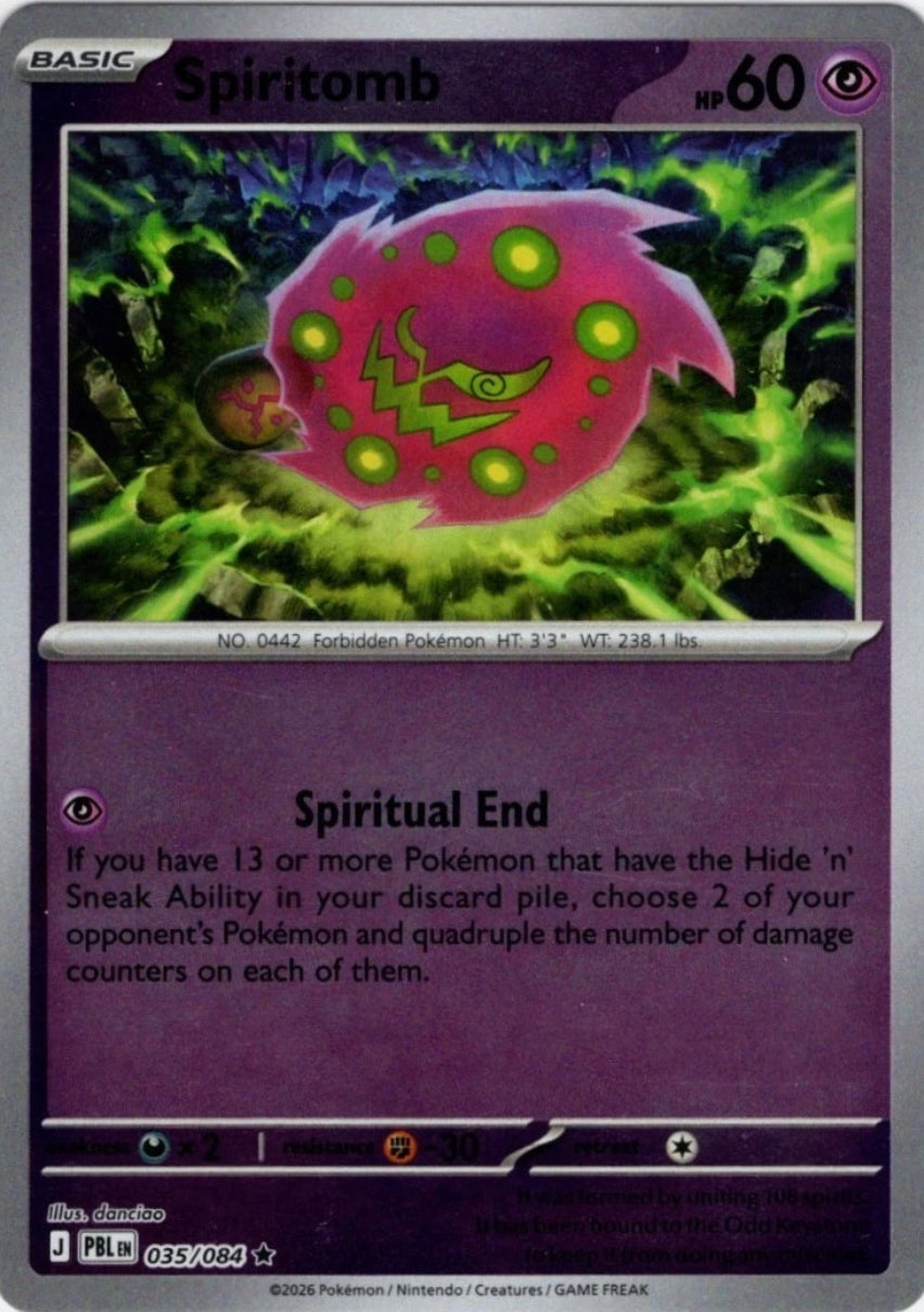 Pitch Black Spiritomb #035/084 reverse holo
