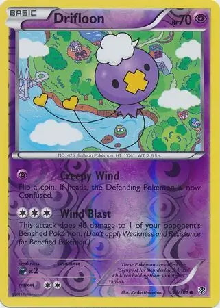 Plasma Blast Drifloon #34/101 reverse holo