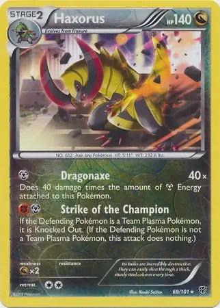 Plasma Blast Haxorus #69/101 reverse holo